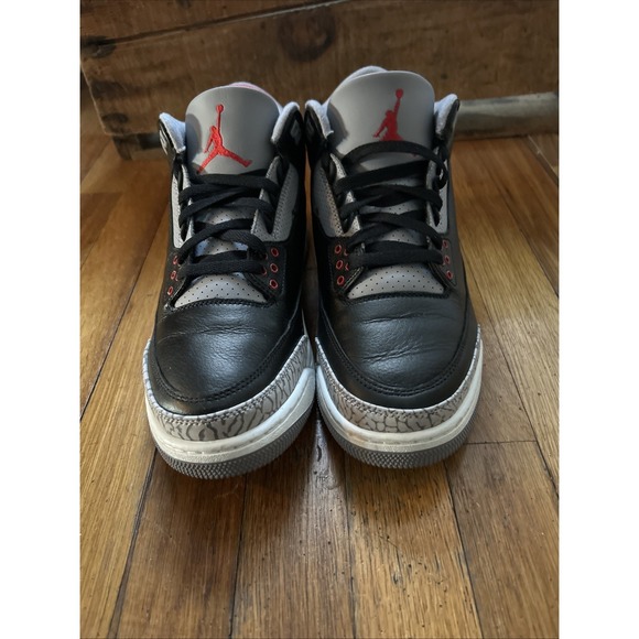 Nike Air Jordan 3 Retro OG Black Cement Leather Sneaker DN3707-010 Men 10.5 - Picture 2 of 9